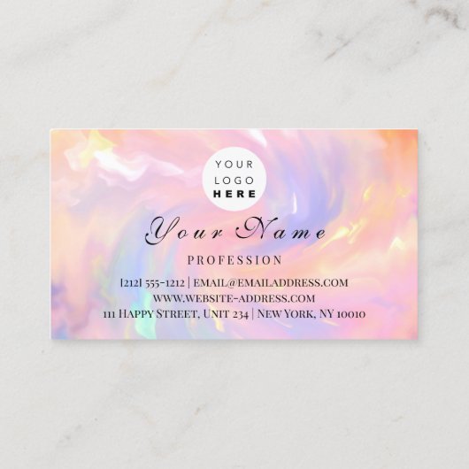 Rendez-vous Maquillage Coiffure Logo Nails Qr Holo (Dos)