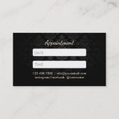 Rendez-vous Maquilleur rayé de damassé d'or de carte de (Dos)