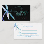 Rendez-vous Massage à la libellule vocale + carte de rendez-vo (Devant / Derrière)