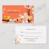 Rendez-vous Massage d'oiseaux Lil Sakura + Carte de rendez-vou (Devant / Derrière)