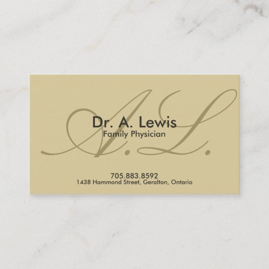 Rendez-vous Médecin et Carte de visite Médicale - Monogramme (Devant)