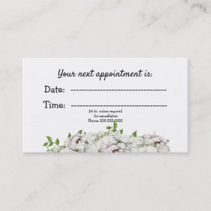 Rendez-vous médical floral rose blanc