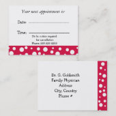 Rendez-vous Médicale rouge et blanc (Devant / Derrière)