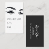 Rendez-vous Microblading de carte de rendez-vous, Extensions E (Devant / Derrière)