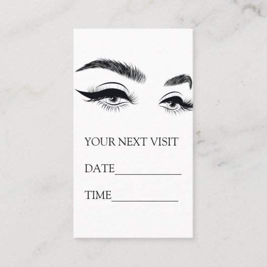 Rendez-vous Microblading de carte de rendez-vous, Extensions E (Devant)