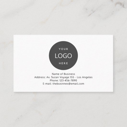 Rendez-vous minimal avec carte logo (Dos)