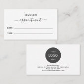 Rendez-vous minimal avec carte logo (Devant / Derrière)