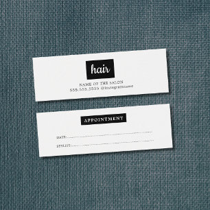 Rendez-vous minimal élégant noir blanc cheveux