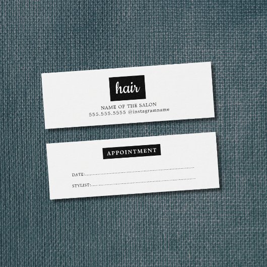 Rendez-vous minimal élégant noir blanc cheveux