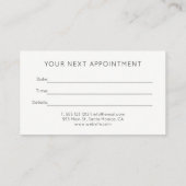 Rendez-vous minimaliste de calligraphie moderne (Dos)