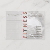 Rendez-vous Mlle Fitness - affaires, carte de programme (Dos)
