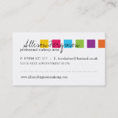 Rendez-vous Modèle chic de carte de visite d'artiste de clou (Dos)