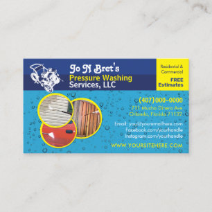 Rendez-vous Modèle de carte de visite de lavage et de nettoya