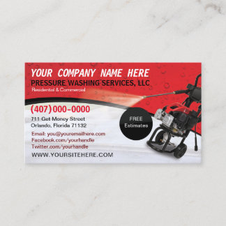 Rendez-vous Modèle de carte de visite de lavage et de nettoyag