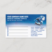 Rendez-vous Modèle de carte de visite de lavage et de nettoyag (Dos)