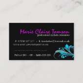 Rendez-vous Modèle de carte de visite de prolongements de cil (Dos)