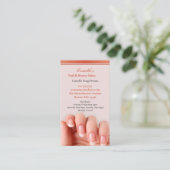 Rendez-vous Modèle de carte de visite de salon de manucure ave (Debout devant)