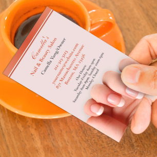 Rendez-vous Modèle de carte de visite de salon de manucure ave