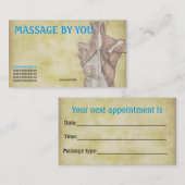 Rendez-vous Modèle de carte de visite de thérapeute de massage (Devant / Derrière)