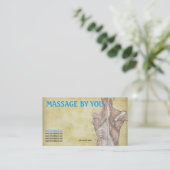 Rendez-vous Modèle de carte de visite de thérapeute de massage (Debout devant)
