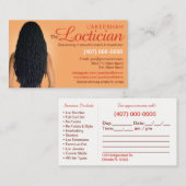 Rendez-vous Modèle de carte de visite locale de tressage de ch (Devant / Derrière)