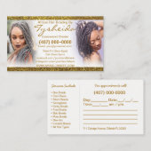 Rendez-vous Modèle de carte de visite locale de tressage de ch (Devant / Derrière)