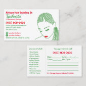 Rendez-vous Modèle de carte de visite locale de tressage de ch (Devant / Derrière)