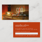 Rendez-vous Modèle de carte de visite spa et massage (Devant / Derrière)