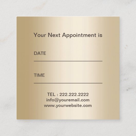 Rendez-vous moderne d'argent de salon de coiffure (Dos)