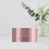 Rendez-vous Namaste Yoga Rose à la main Gold Logo Carte de ren (Debout devant)