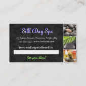 Rendez-vous Noir bleu royal de carte de visite de salon de (Dos)