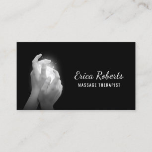 Rendez-vous noir de mains curatives de thérapie de