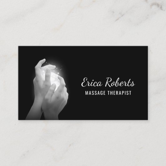 Rendez-vous noir de mains curatives de thérapie de (Devant)