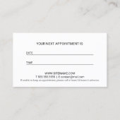 Rendez-vous noir et blanc moderne de maquilleur (Dos)