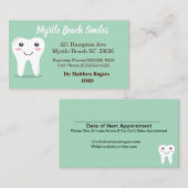 Rendez-vous Nomination d'un dentiste et Carte de visite (Devant / Derrière)