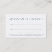 Rendez-vous Nomination d'un dentiste général Carte de visite d (Dos)