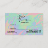 Rendez-vous Pastel Holographique Moderne - Carte de référence (Dos)