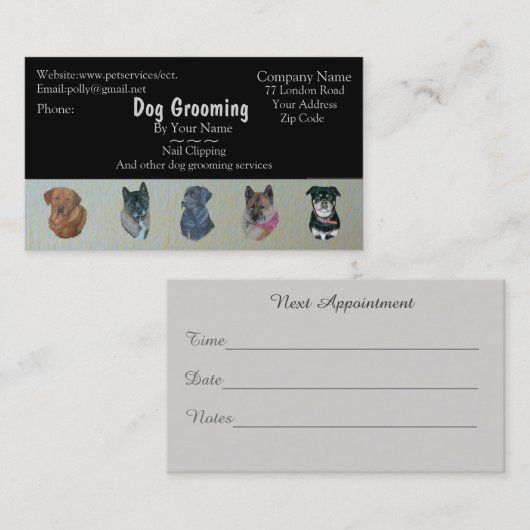 rendez-vous pour les services de garde d'animaux d (Devant / Derrière)