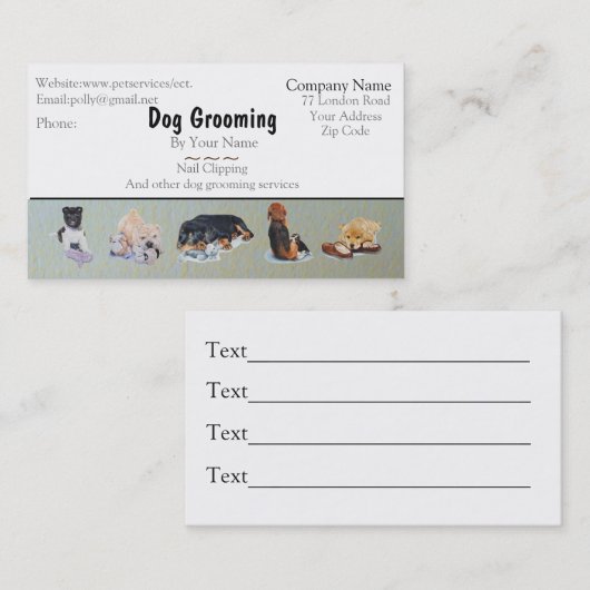 rendez-vous pour les services de garde d'animaux d (Devant / Derrière)