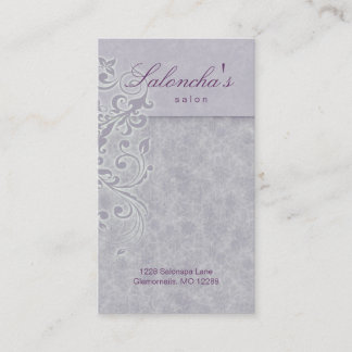 Rendez-vous Pourpre élégant de fleur de spa de carte de visite