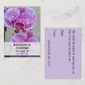 Rendez-vous pourpre varié de photo d'orchidée (Devant / Derrière)