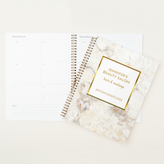 Rendez-vous professionnel en marbre d'or blanc Pla (Devant avec enveloppe)