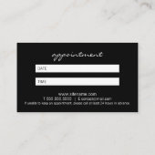 Rendez-vous professionnel moderne noir (Dos)