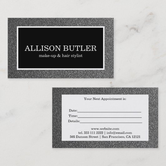 Rendez-vous professionnel Silver Parties scintilla (Devant / Derrière)