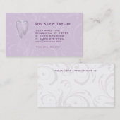 Rendez-vous Remous violets de pourpre de carte de visite (Devant / Derrière)