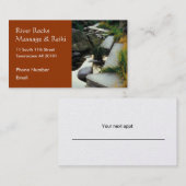 Rendez-vous Rivière avec le carte de visite de roches (Devant / Derrière)