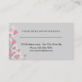 Rendez-vous rose floral de coiffeur du gris | (Dos)