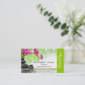 Rendez-vous Salon de massage spa Carte de visite vert (Debout devant)