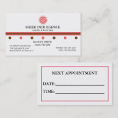 RENDEZ-VOUS SALON D'INDULGENCE ET CARTE DE VISITE PURS DE SPA (Devant / Derrière)