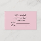 Rendez-vous Scrolling Vine Hearts Carte de visite (Dos)